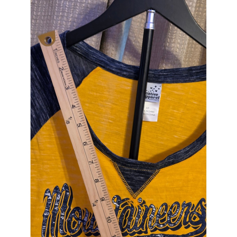 NWT Creative Apparel Long Sleeve‎ West Virginia Mountaineers T-Shirt Women's S - Picture 5 of 9